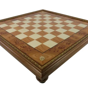 Ital Fama Elm Chess Board Gold Trim