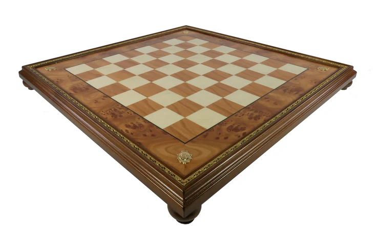 Ital Fama Elm Chess Board Gold Trim