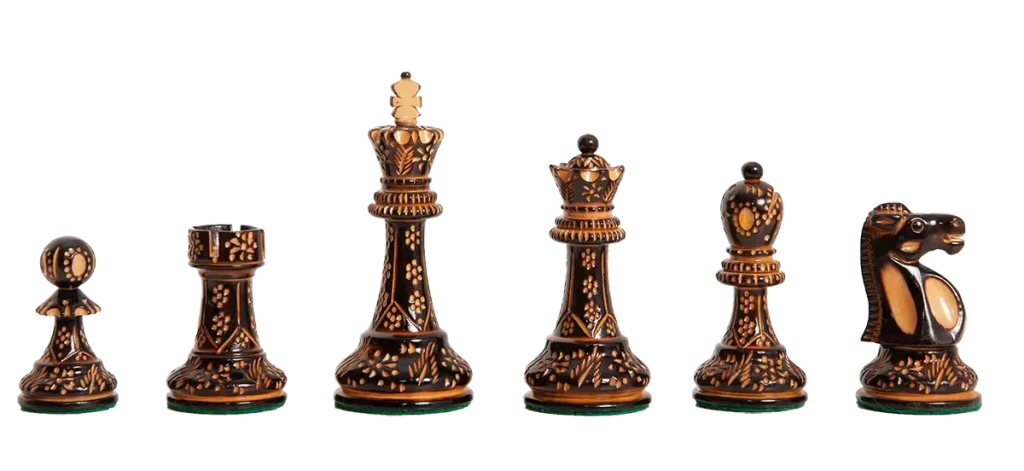 The Burnt Reykjavik II Series Chess Pieces – 3.75″ King
