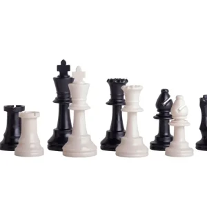 Triple Weighted Regulation Plastic Chess Pieces - 3.75" King
