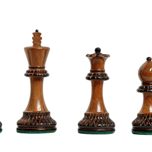 The Burnt Golden Rosewood Grandmaster Series Chess Pieces - 4.0" King