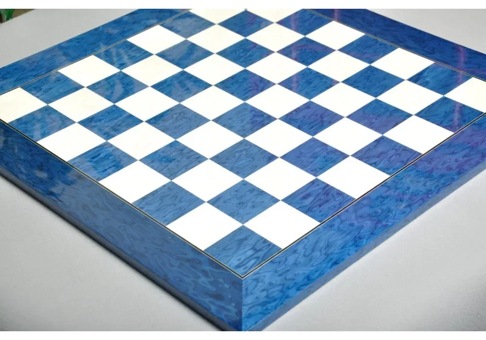 Blue Erable and Bird’s Eye Maple Chess Board