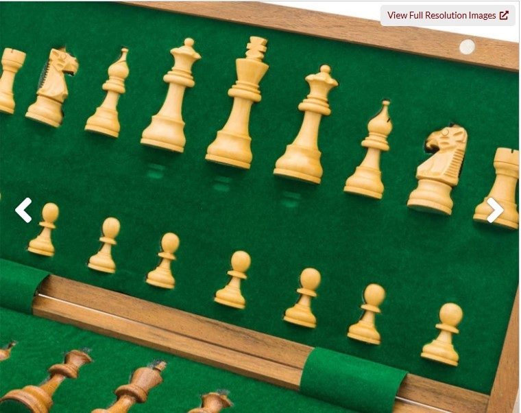 Folding Magnetic Wood Chess Set-14″
