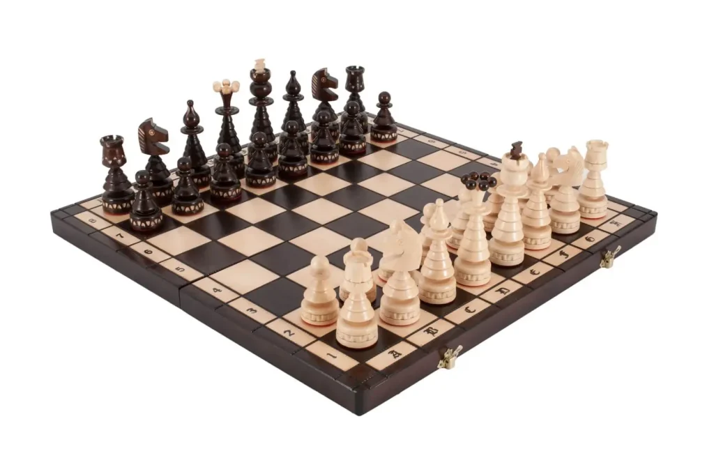 The Christmas Folding Wood Chess Set
