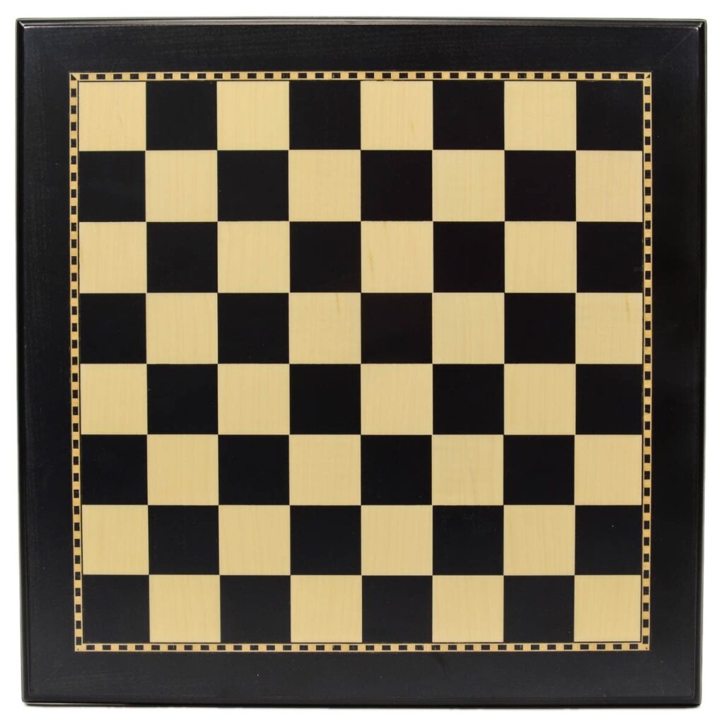 Black and Maple Wood Chess Board with 2″ Squares