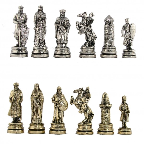 Crusaders and Saracens Metal Chess Pieces