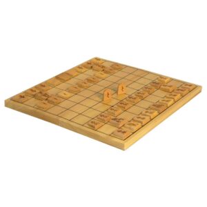 Shogi Folding Board Wood Engraved Tiles