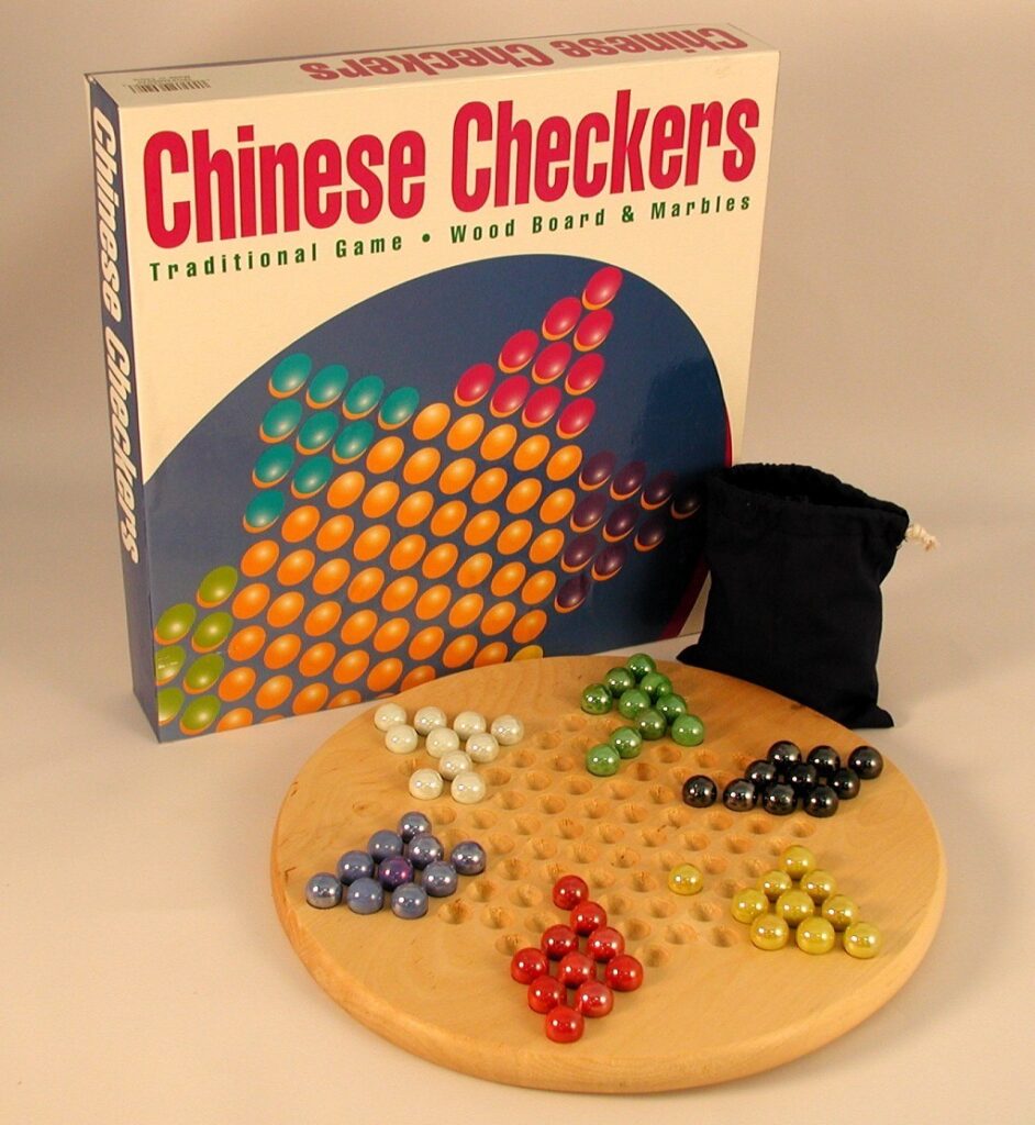 12″ Wood Round Chinese Checkers