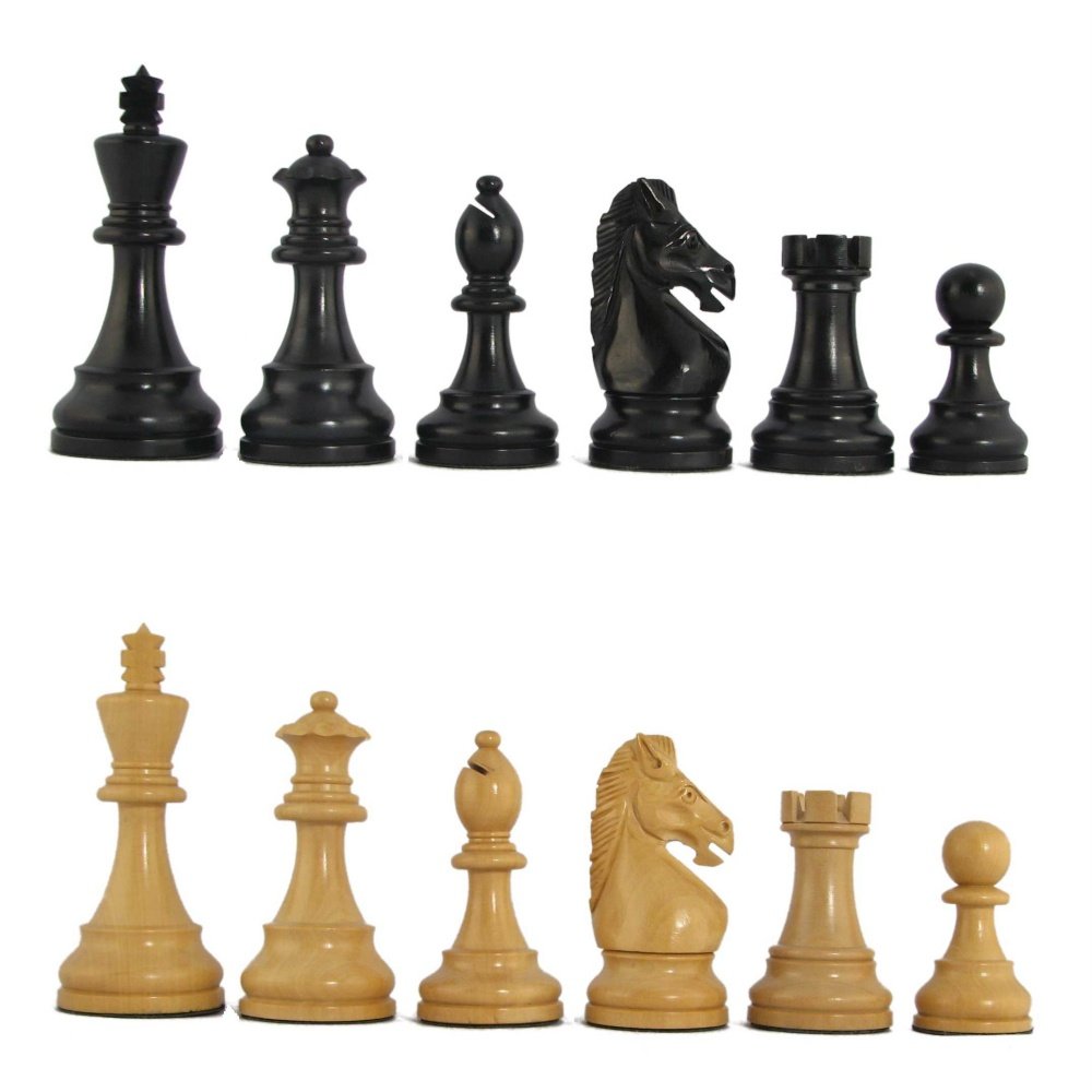 3 1/2″ MoW Ebony Hoplites Staunton Chess Pieces