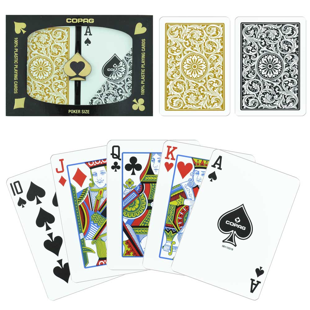 Copag Poker Cards Black and Gold Regular