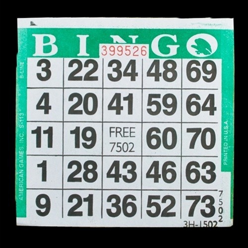 1 on Green Bingo Paper Cards – 500 cards per pack