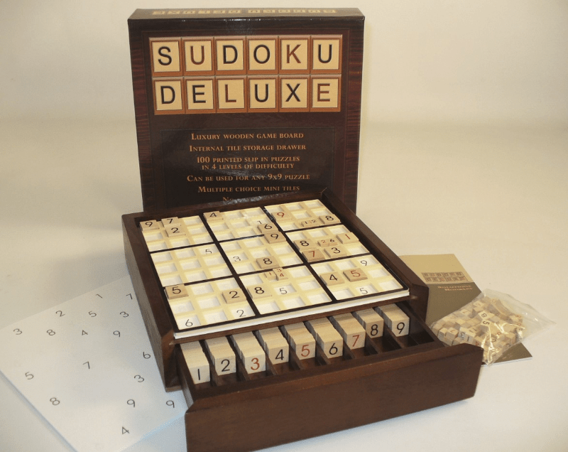 Wood Deluxe Sudoku With Drawer