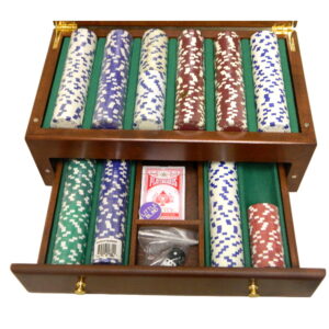 Deluxe Poker Set with Wooden Storage Box