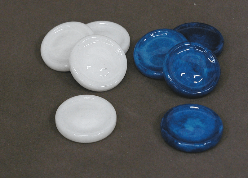 Blue and White Alabaster Checkers