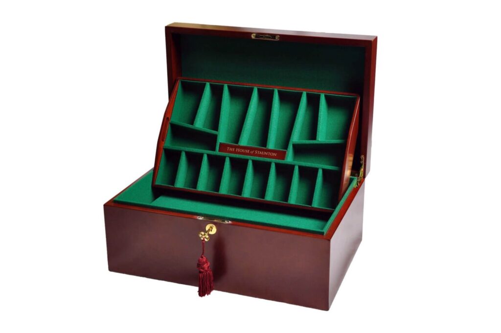 Fitted Coffer Chess Box-Mahogany