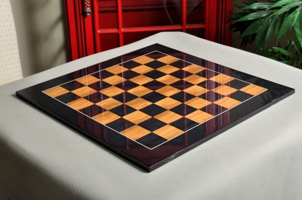 Blackwood and Olivewood Chess Board – Glossy
