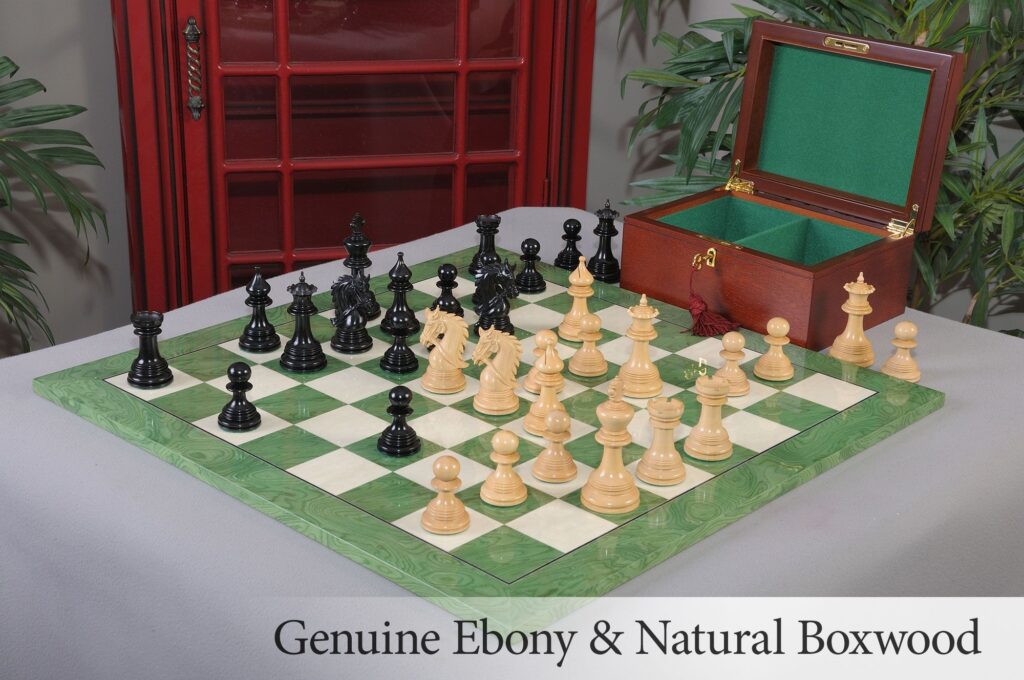 The Preston Series Chess Set, Box, & Board Combo