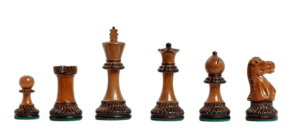 Burnt Golden Rosewood Grand Master Series Chess Pieces