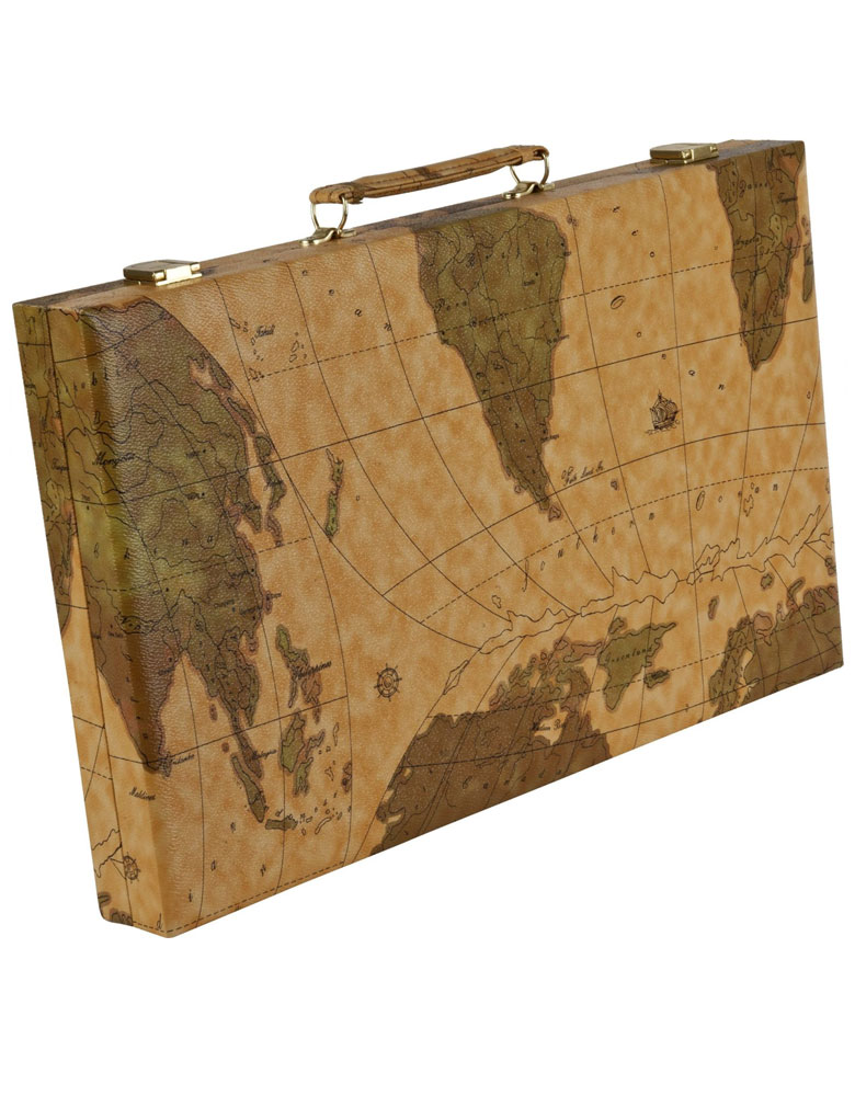 Leatherette Map Gammon