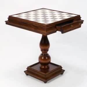 Marble Chess and Checker Table from Italy