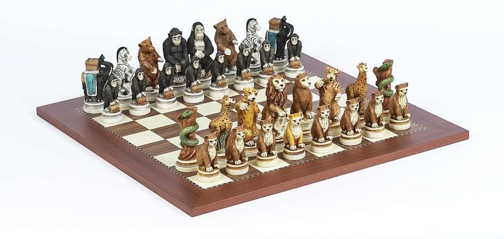 Animal Kingdom Chessmen and Champion Board