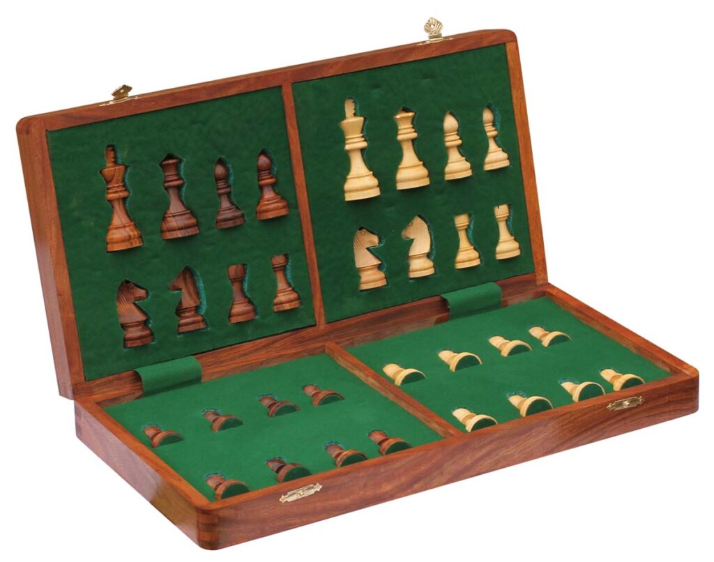 16” Square Wooden Folding Chess Set
