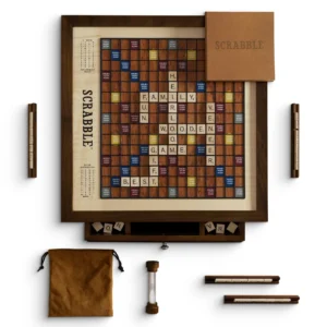 Scrabble Heirloom with Rotating Game Board